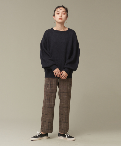 NOMINE（ノミネ）の「モヘアライクスクエアニット（ニット/セーター・レディース・イエロー/グリーン/キャメル/ダークネイビー・フリー）」の8枚目の写真