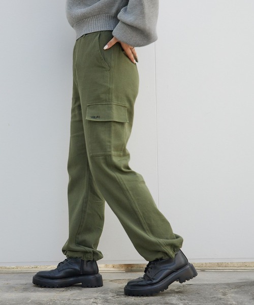 PBLIM（ページボーイリム）の「PAGEBOYLIM/ワークカーゴパンツ（カーゴパンツ・レディース・ブラック/カーキ/アイボリー/ボルドー・FREE）」の3枚目の写真