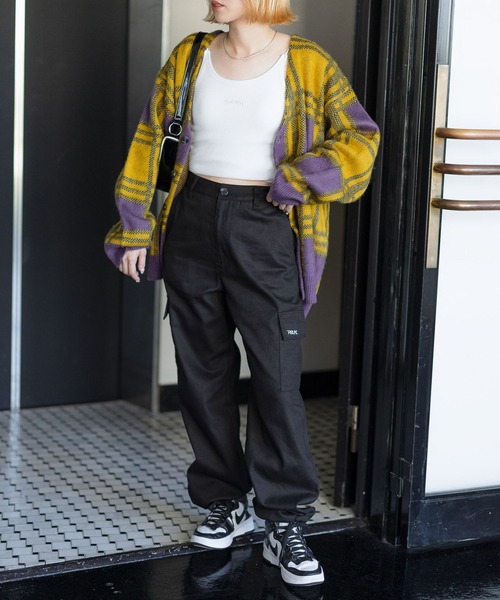 PBLIM（ページボーイリム）の「PAGEBOYLIM/ワークカーゴパンツ（カーゴパンツ・レディース・ブラック/カーキ/アイボリー/ボルドー・FREE）」の10枚目の写真