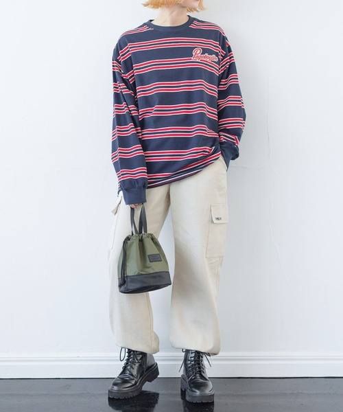 PBLIM（ページボーイリム）の「PAGEBOYLIM/ワークカーゴパンツ（カーゴパンツ・レディース・ブラック/カーキ/アイボリー/ボルドー・FREE）」の21枚目の写真