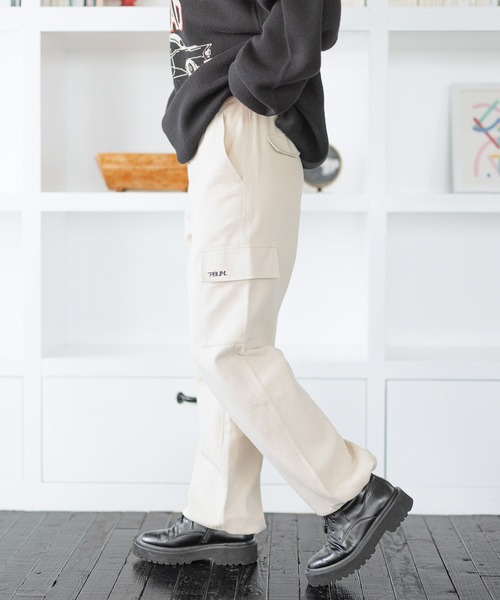 PBLIM（ページボーイリム）の「PAGEBOYLIM/ワークカーゴパンツ（カーゴパンツ・レディース・ブラック/カーキ/アイボリー/ボルドー・FREE）」の11枚目の写真