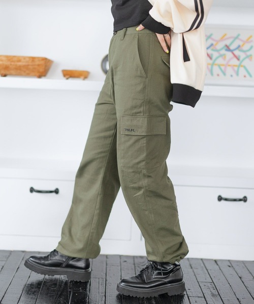 PBLIM（ページボーイリム）の「PAGEBOYLIM/ワークカーゴパンツ（カーゴパンツ・レディース・ブラック/カーキ/アイボリー/ボルドー・FREE）」の17枚目の写真