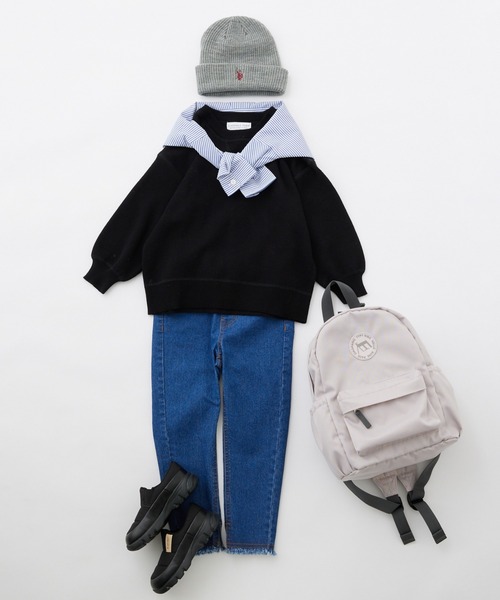 CIAOPANIC TYPY（チャオパニックティピー）の「□【KIDS】OSOROスウェットライクニット（ニット/セーター・キッズ・ピンク/ブラック/グリーン/グレー/ブルー/イエロー/ホワイト/ブラウン・L/XXL/M/XL/S）」の18枚目の写真