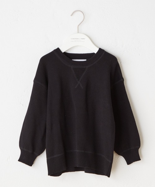 CIAOPANIC TYPY（チャオパニックティピー）の「□【KIDS】OSOROスウェットライクニット（ニット/セーター・キッズ・ピンク/ブラック/グリーン/グレー/ブルー/イエロー/ホワイト/ブラウン・L/XXL/M/XL/S）」の19枚目の写真