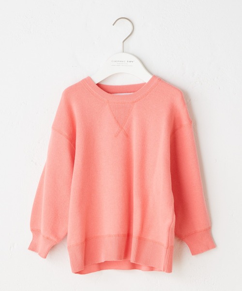 CIAOPANIC TYPY（チャオパニックティピー）の「□【KIDS】OSOROスウェットライクニット（ニット/セーター・キッズ・ピンク/ブラック/グリーン/グレー/ブルー/イエロー/ホワイト/ブラウン・L/XXL/M/XL/S）」の21枚目の写真