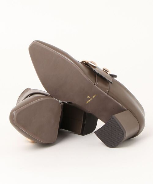 Noubel Voug Relax（ヌーベルヴォーグリラックス）の「チャンキーヒールベルトデザインパンプス（パンプス・レディース・ベージュ系その他/ブラック・L/S/M/LL）」の4枚目の写真