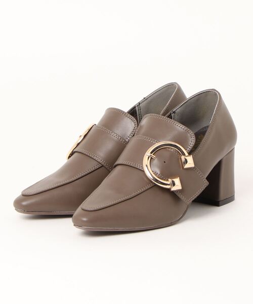 Noubel Voug Relax（ヌーベルヴォーグリラックス）の「チャンキーヒールベルトデザインパンプス（パンプス・レディース・ベージュ系その他/ブラック・L/S/M/LL）」の6枚目の写真