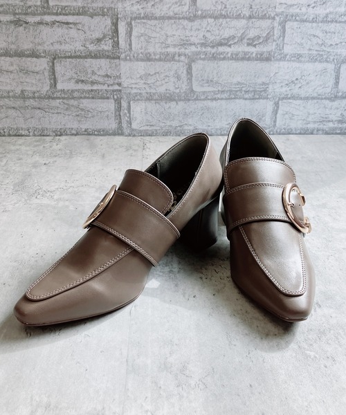 Noubel Voug Relax（ヌーベルヴォーグリラックス）の「チャンキーヒールベルトデザインパンプス（パンプス・レディース・ベージュ系その他/ブラック・L/S/M/LL）」の16枚目の写真