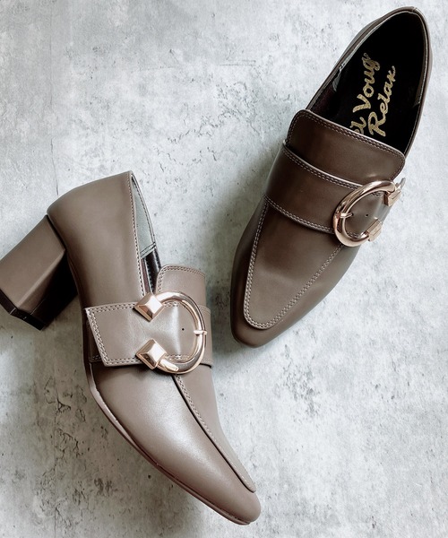 Noubel Voug Relax（ヌーベルヴォーグリラックス）の「チャンキーヒールベルトデザインパンプス（パンプス・レディース・ベージュ系その他/ブラック・L/S/M/LL）」の13枚目の写真