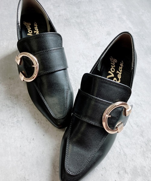 Noubel Voug Relax（ヌーベルヴォーグリラックス）の「チャンキーヒールベルトデザインパンプス（パンプス・レディース・ベージュ系その他/ブラック・L/S/M/LL）」の14枚目の写真