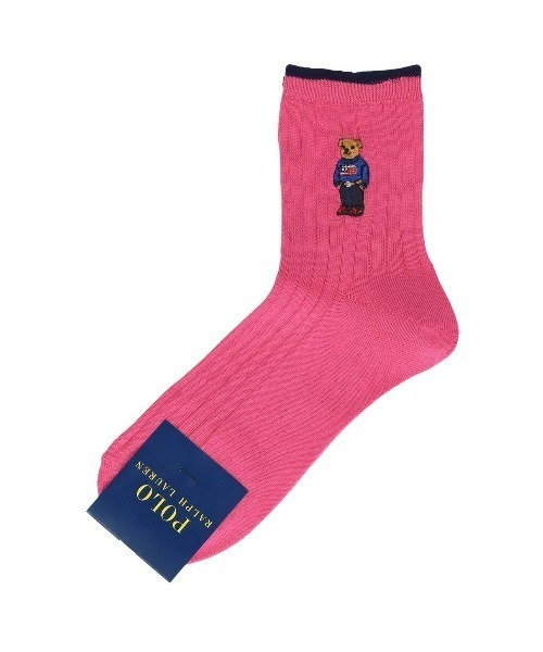 POLO RALPH LAUREN（ポロ ラルフ ローレン）の「POLO RALPH LAUREN レディース オーガニックコットン混 ポロベア ショートソックス 03207211（ソックス/靴下・レディース・ブラック/オフホワイト/ネイビー/ベージュ/ライトグレー/ピンク/グリーン/ピンク系その他・22-24cm/24-26cm (L)/21-23cm）」の8枚目の写真