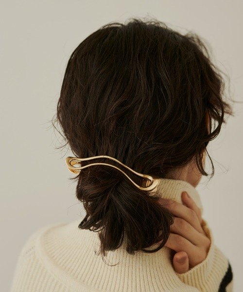 Aunt Marie's（アントマリーズ）の「ニュアンスオーバルヘアクリップ（バレッタ/ヘアクリップ・レディース・シルバー/ゴールド・FREE）」の8枚目の写真