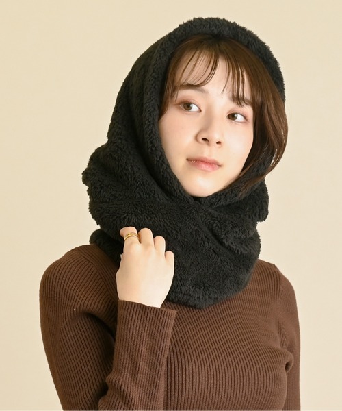 バラクラバ フード付き もこもこ 防寒 2WAY ネックウォーマー