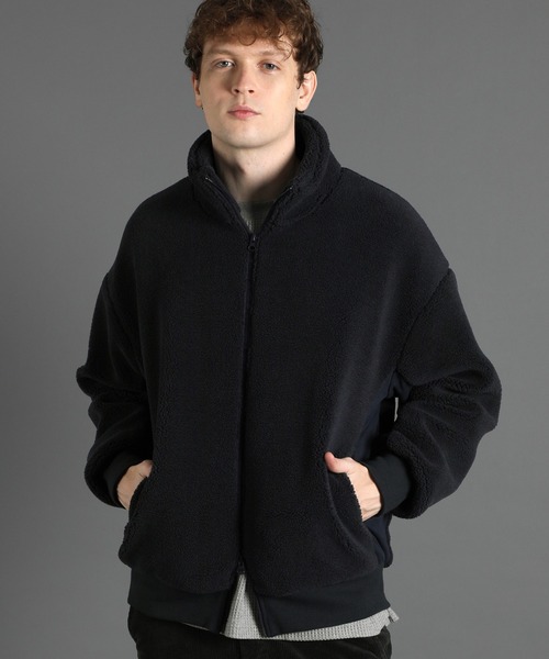 LANVIN en Bleu（ランバンオンブルー）の「Wジップ スタンドボアブルゾン(ライトアウター)（その他アウター・メンズ・ブラック/ネイビー・46/48/50/52）」の10枚目の写真