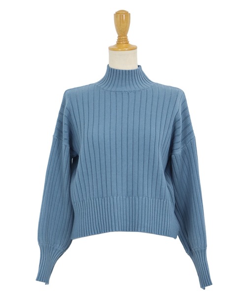 BLUEEAST(ブルーイースト)の「ハイネックリブニット(ニット/セーター・レディース・ブラック/ベージュ/ブルー/グリーン/ボルドー/ブルーグレー・MEDIUM)」の18枚目の写真