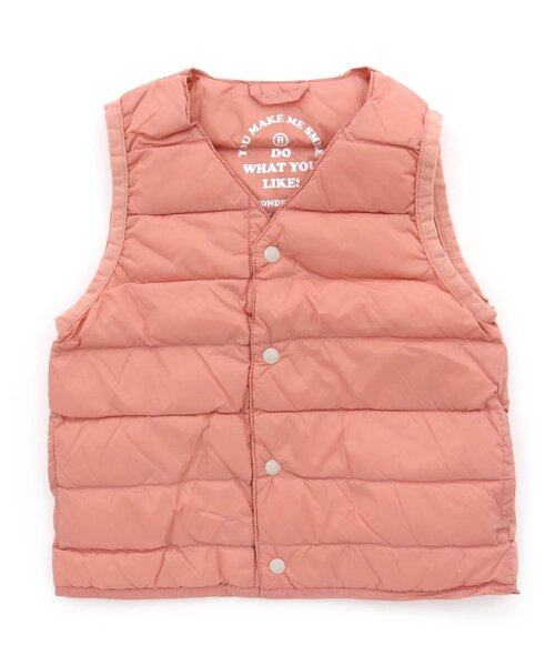 BREEZE（ブリーズ）の「【撥水加工】WEB限定 ライトダウンベスト（ダウンベスト・キッズ・ブラウン/ピンク/カーキ/ブラック/ベージュ/ネイビー・100/110/120/90/80/140/130）」の6枚目の写真