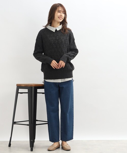 SHOO・LA・RUE(シューラルー)の「◆透かし柄ニットプルオーバー(ニット/セーター・レディース・アイボリー/グレー系その他/ブラウン系/ピンク系・00)」の15枚目の写真