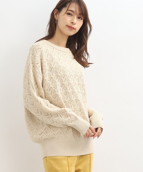 SHOO・LA・RUE(シューラルー)の「◆透かし柄ニットプルオーバー(ニット/セーター・レディース・アイボリー/グレー系その他/ブラウン系/ピンク系・00)」の19枚目の写真