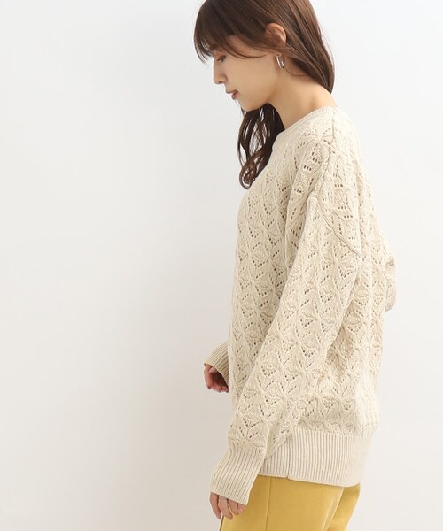 SHOO・LA・RUE(シューラルー)の「◆透かし柄ニットプルオーバー(ニット/セーター・レディース・アイボリー/グレー系その他/ブラウン系/ピンク系・00)」の20枚目の写真