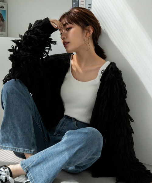 Edit Sheen（エディットシーン）の「【スタッフレコメンド】ループニットカーディガン（カーディガン/ボレロ・レディース・ピンク/ベージュ/ブラック・M）」の19枚目の写真