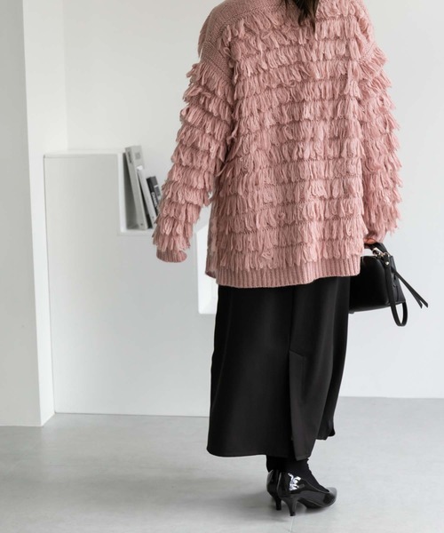Edit Sheen（エディットシーン）の「【スタッフレコメンド】ループニットカーディガン（カーディガン/ボレロ・レディース・ピンク/ベージュ/ブラック・M）」の10枚目の写真