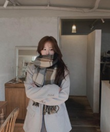 yuue' ( wear ) | 大判チェック柄マフラー(マフラー)