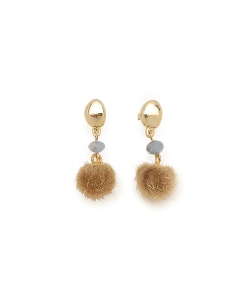 ROPE' PICNIC（ロペピクニック）の「シャギーボールミックスピアス（ピアス（両耳用）・レディース・ベージュ系その他/キナリ・FREE）」の6枚目の写真