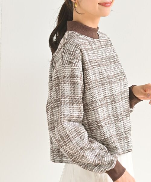 rps(アールピーエス)の「配色リブカットツイードプルオーバー(Tシャツ/カットソー・レディース・ブラック/ブラウン/マスタード・フリー)」の17枚目の写真