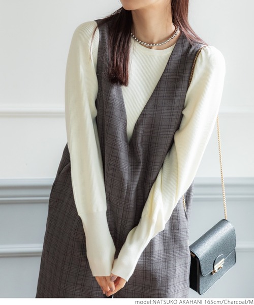 coca（coca）（コカ）の「グレンチェック柄オールインワン（つなぎ/オールインワン・レディース・チャコール・M/L）」の16枚目の写真
