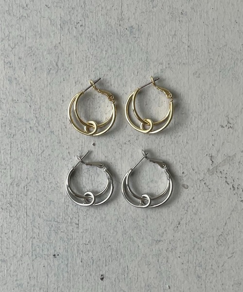 cheriella(シェリエラ)の「【cheriella】ストリングノットデザインフープピアス(ピアス(両耳用)・レディース・シルバー/ゴールド・FREE)」の11枚目の写真