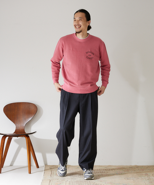 HEAR MY NAME（ヒアマイネーム）の「【HEAR MY NAME / ヒアマイネーム】別注ピグメントスウェット（Tシャツ/カットソー・メンズ・ライトグレー/ブラック/ピンク・LARGE/X-LARGE）」の6枚目の写真