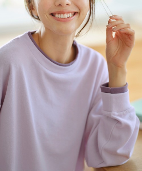 ウェア yu セール】レイヤード風プルオーバーセット（ルームウェア/パジャマ