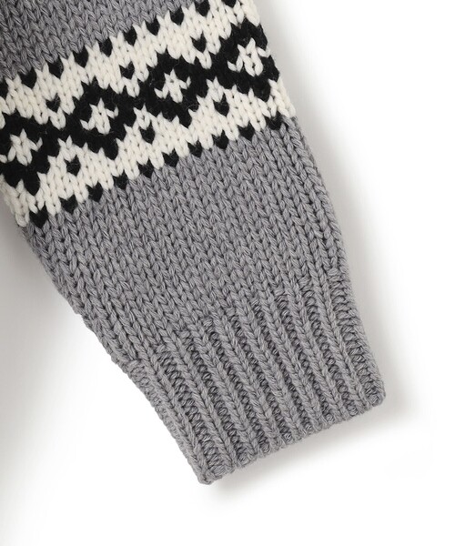 23区（ニジュウサンク）の「【SLOW】カウチンジャガード ジップ カーディガン（カーディガン/ボレロ・レディース・ライトグレー系1/ダークブラウン系1/アイボリー系1・38）」の12枚目の写真