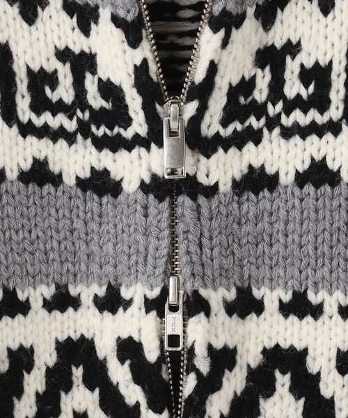 23区（ニジュウサンク）の「【SLOW】カウチンジャガード ジップ カーディガン（カーディガン/ボレロ・レディース・ライトグレー系1/ダークブラウン系1/アイボリー系1・38）」の17枚目の写真