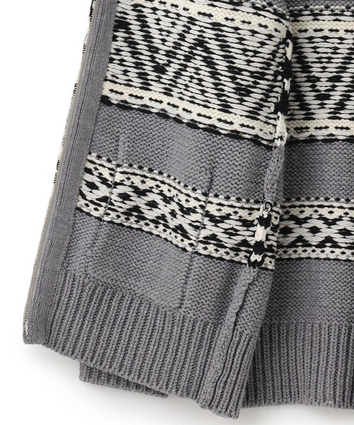 23区（ニジュウサンク）の「【SLOW】カウチンジャガード ジップ カーディガン（カーディガン/ボレロ・レディース・ライトグレー系1/ダークブラウン系1/アイボリー系1・38）」の15枚目の写真