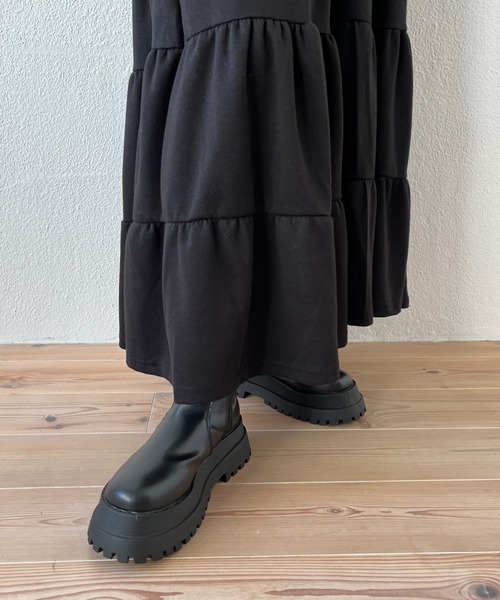 wee9s(ウィークス)の「daily sweat hoodie one piece / デイリースウェットフーディーワンピース(ワンピース・レディース・グレー/ブラック・FREE)」の6枚目の写真