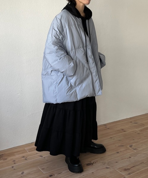 wee9s(ウィークス)の「daily sweat hoodie one piece / デイリースウェットフーディーワンピース(ワンピース・レディース・グレー/ブラック・FREE)」の14枚目の写真