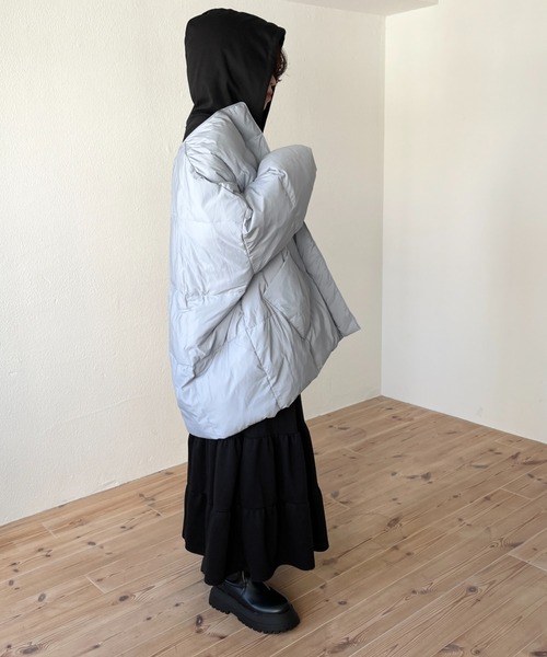 wee9s(ウィークス)の「daily sweat hoodie one piece / デイリースウェットフーディーワンピース(ワンピース・レディース・グレー/ブラック・FREE)」の11枚目の写真