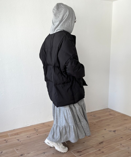 wee9s(ウィークス)の「daily sweat hoodie one piece / デイリースウェットフーディーワンピース(ワンピース・レディース・グレー/ブラック・FREE)」の22枚目の写真