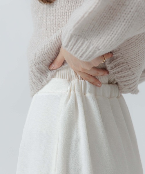 flower（フラワー）の「パウダリーニットトップ（ニット/セーター・レディース・グレー/ピンク・FREE）」の3枚目の写真