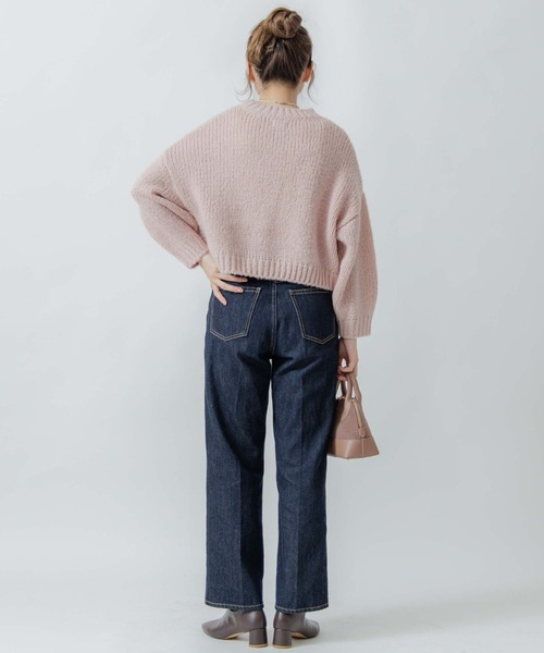 flower（フラワー）の「パウダリーニットトップ（ニット/セーター・レディース・グレー/ピンク・FREE）」の14枚目の写真