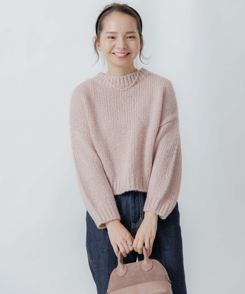 flower（フラワー）の「パウダリーニットトップ（ニット/セーター・レディース・グレー/ピンク・FREE）」の20枚目の写真