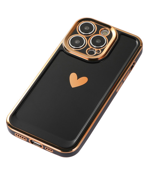 TeddyShop（テディショップ）の「【iPhone14 Pro用】ワンポイントハートメタリックフレームiPhoneケース（スマホケース/カバー・レディース・ホワイト/ピンク/ブラック・ONE SIZE）」の7枚目の写真