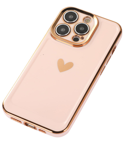 TeddyShop（テディショップ）の「【iPhone14 Pro用】ワンポイントハートメタリックフレームiPhoneケース（スマホケース/カバー・レディース・ホワイト/ピンク/ブラック・ONE SIZE）」の9枚目の写真