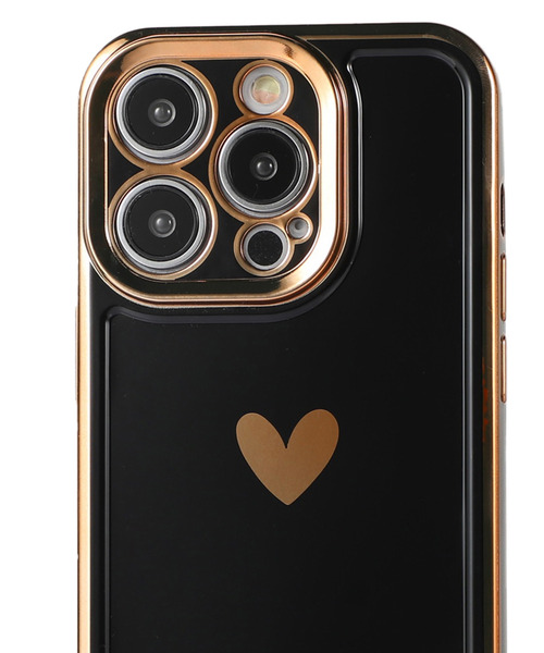 TeddyShop（テディショップ）の「【iPhone14 Pro用】ワンポイントハートメタリックフレームiPhoneケース（スマホケース/カバー・レディース・ホワイト/ピンク/ブラック・ONE SIZE）」の13枚目の写真