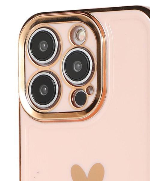 TeddyShop（テディショップ）の「【iPhone14 Pro用】ワンポイントハートメタリックフレームiPhoneケース（スマホケース/カバー・レディース・ホワイト/ピンク/ブラック・ONE SIZE）」の17枚目の写真