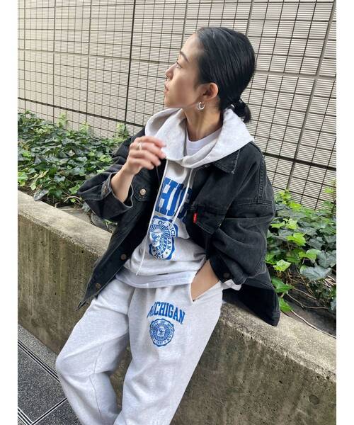 Russell Athletic（ラッセルアスレティック）の「RUSSELL別注 カレッジパーカー（パーカー・レディース・ライトグレー/ネイビー・FREE）」の7枚目の写真