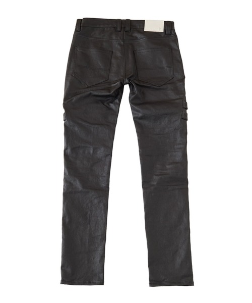 no id black コーティングストレッチベルテッドスキニー NO ID.（ノーアイディ）の「コーティングストレッチベルテッドスキニー