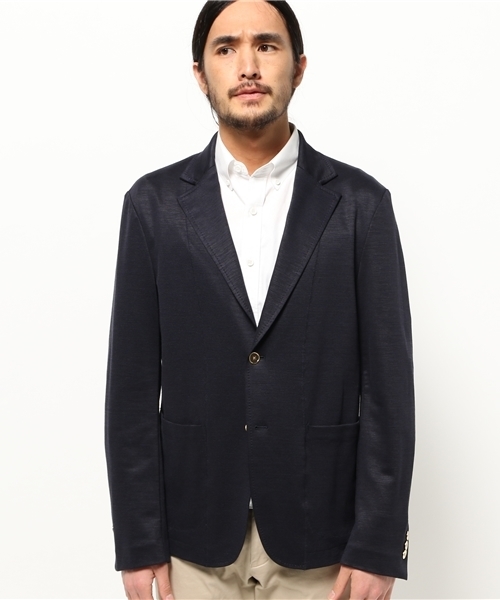 EDIFICE（エディフィス）の「◇ラミー ミラノリブ ジャケット（テーラードジャケット・メンズ・ベージュ/ネイビー/ホワイト・46/48/44）」の4枚目の写真