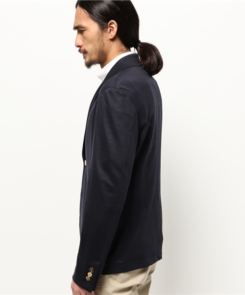 EDIFICE（エディフィス）の「◇ラミー ミラノリブ ジャケット（テーラードジャケット・メンズ・ベージュ/ネイビー/ホワイト・46/48/44）」の5枚目の写真